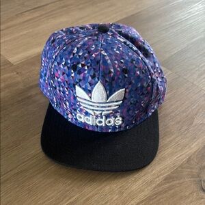 Adidas Geometric Pattern Snapback Hat - Blue purple and Pink